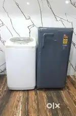 Whirlpool genius single door refrigerator and washing machine