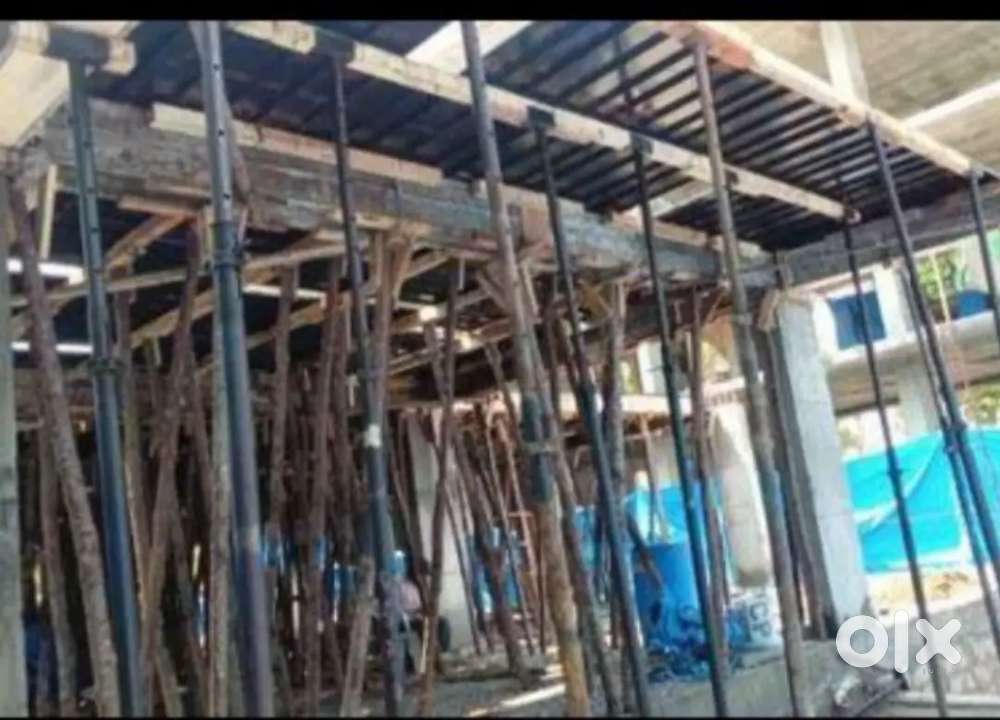 Centring works with material  first floor second floor 350 rs sft