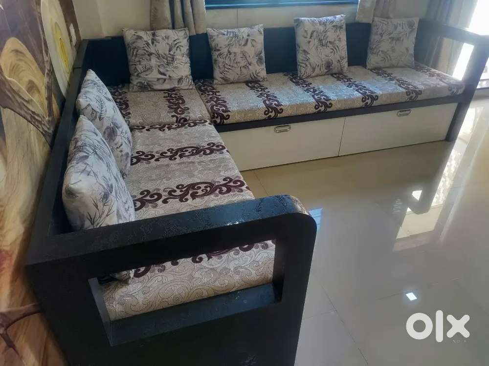 L shape sofa - with storage