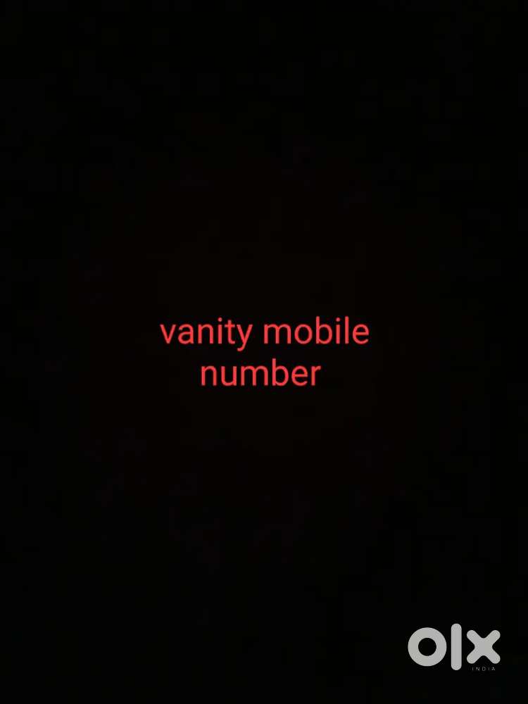 Vanity mobile number