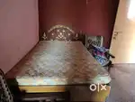 Single iron bed with mattress