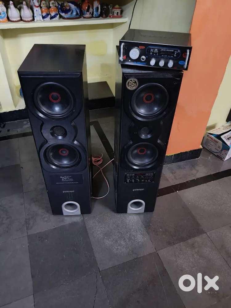 Music system tower and amplifier sale