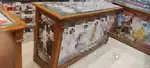WOODEN SALES COUNTER WITH GLASS