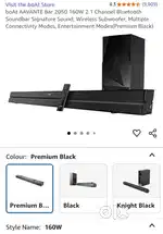 Boat sound bar with wireless subwoofer
