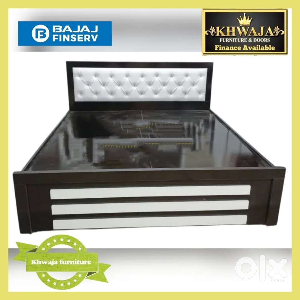 Khwaja furniture.  King size bed. Bajaj finance available