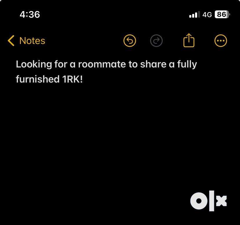 Looking for a roommate to share a fully furnished 1RK!