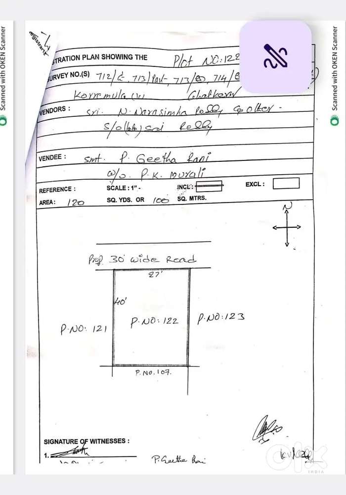 Open plot for sale in Narapally 120 Sq yards hmda 28k per Sq yard neg