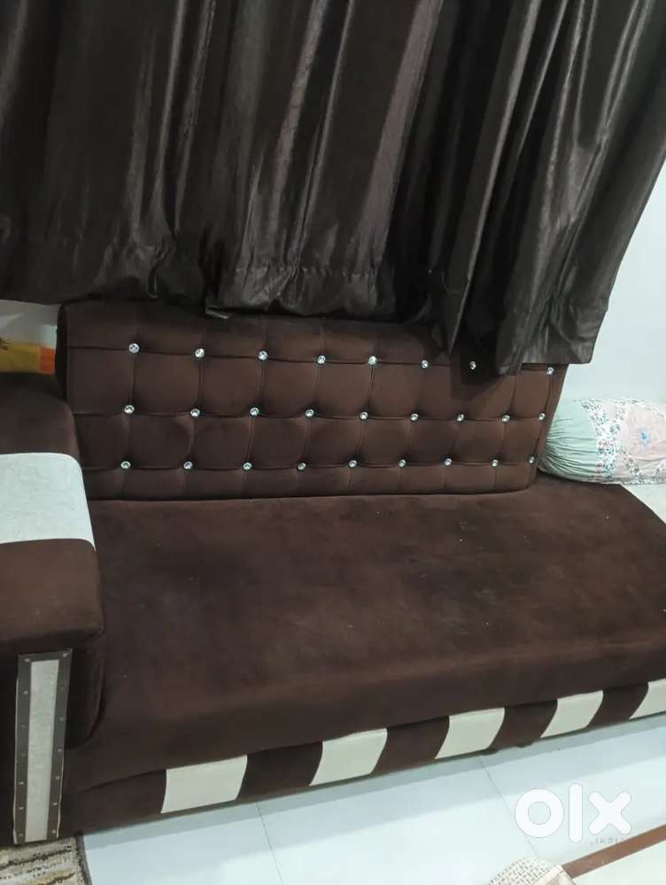 Brown colour sofa couch new dresing table