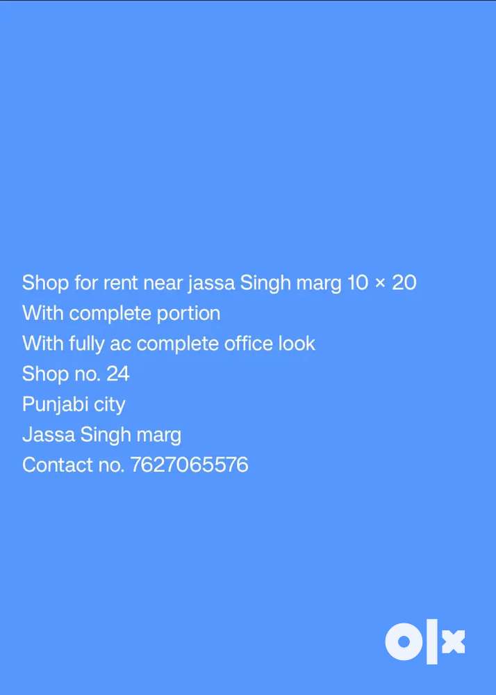Shop for rent for office purpose or any other work