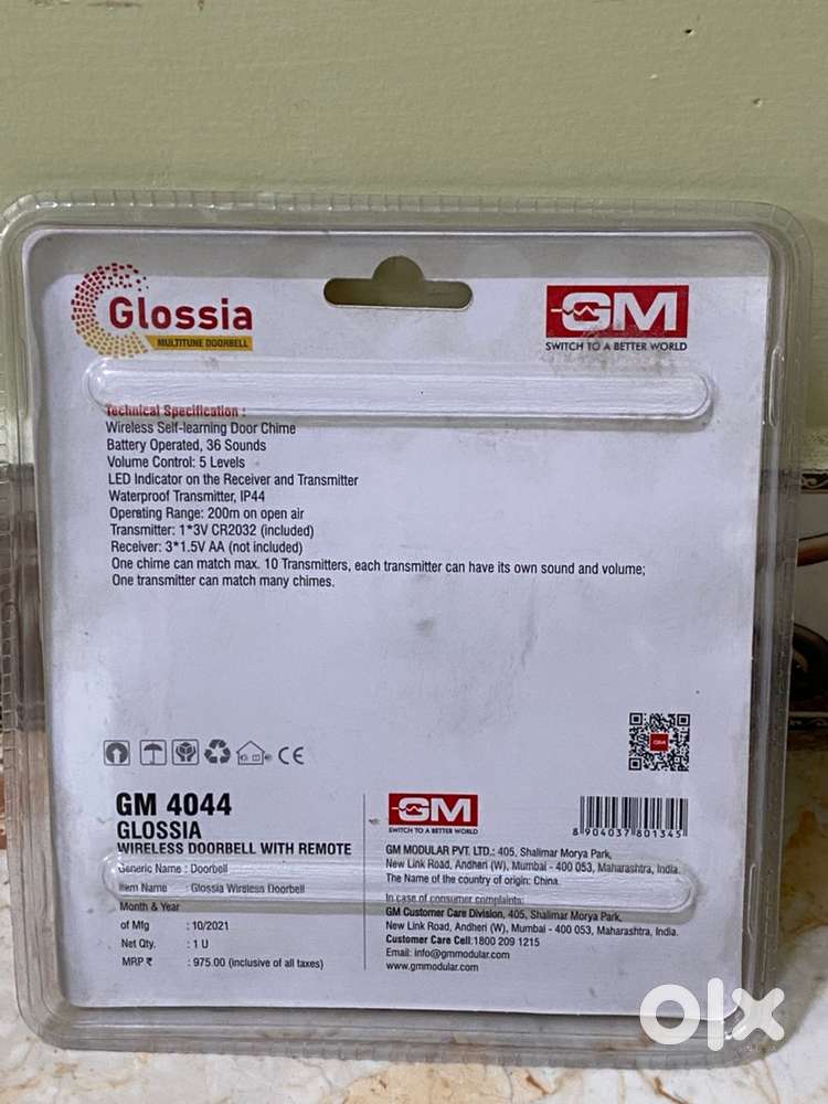 Mini calling bell from GM new one completely sealed with remote