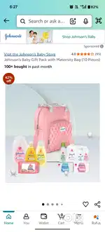 Johnson’s Baby Gift Pack with Maternity Bag (10 Pieces)
