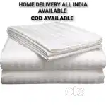 NEW HOTEL ROOM SINGLE BEDSHEET AND TWO PILLOW COVER COTTON OFFER