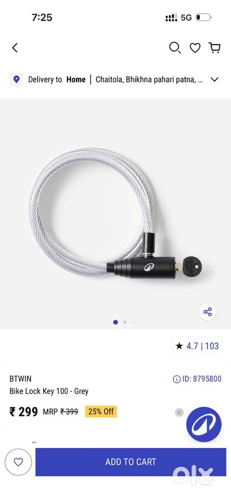 Ddcathlon Cable lock