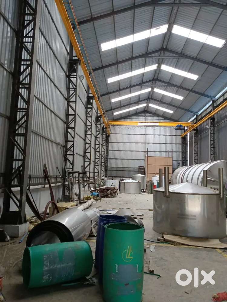 For Rent 10 Ton Crane, 
RCC Industrial Shed 6500 Sq.ft. @ Talawade.