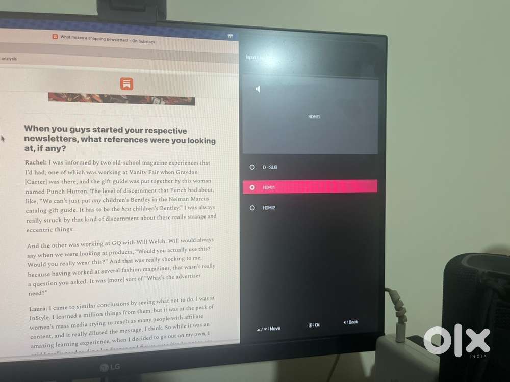 LG monitor 1920/1080