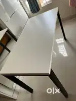 Office table with metal frame