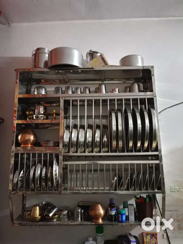 Stainless Steel Wall-Mounted Kitchen Utensils Rack