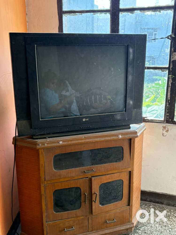 Tv and LCd with wooden stand