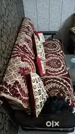 5 Seater Sofa with Glass Table