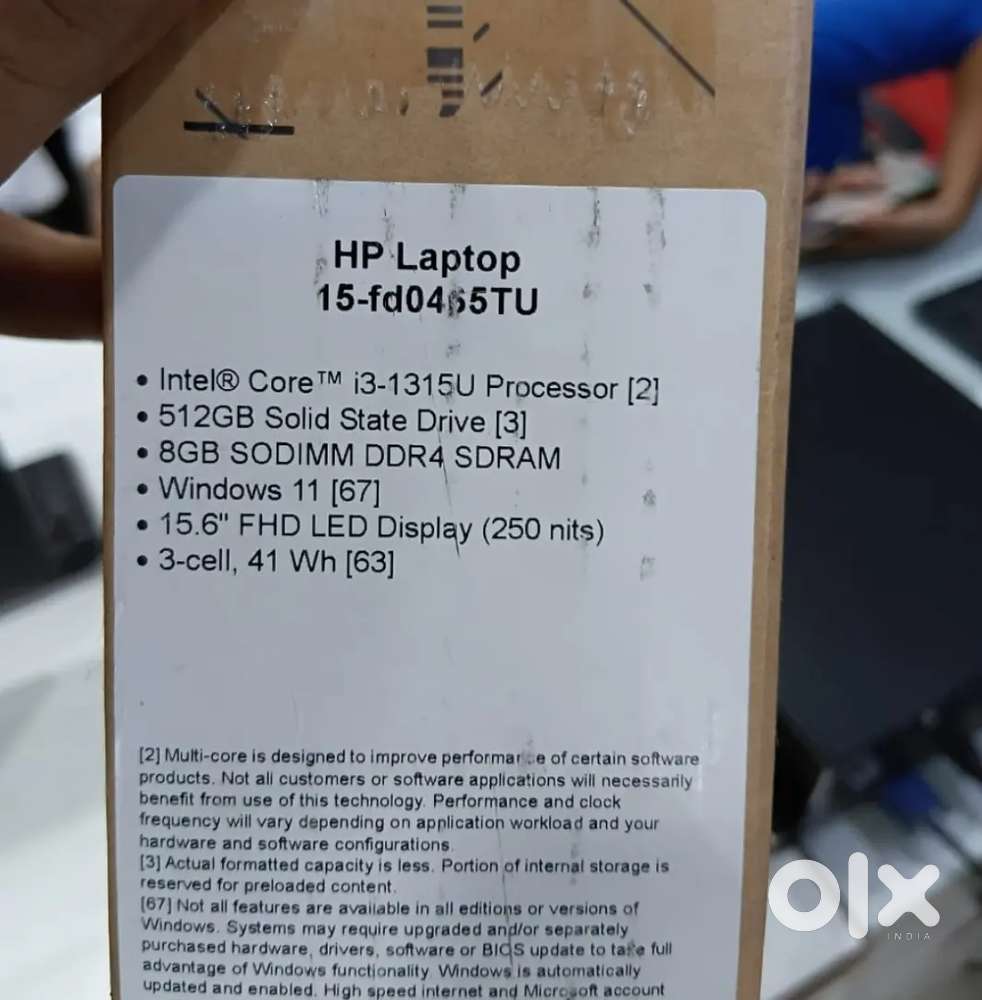 Hp laptop i3 512GB SSD 13TH GENERATION