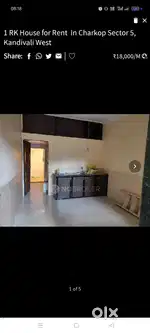 1rk for rent in charkop sector 5