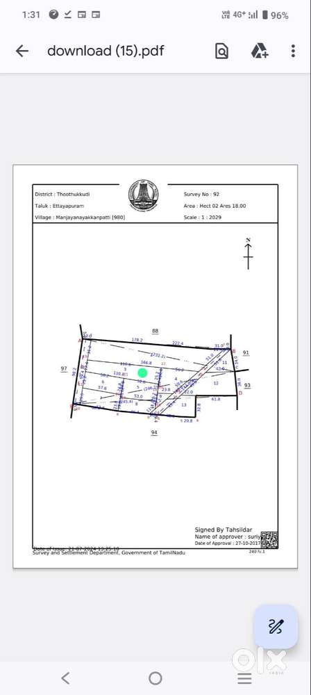 96 Cent Agriculture land for sale