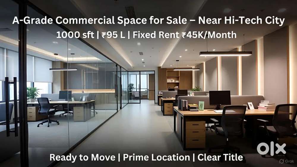 READY-TO-MOVE A-GRADE COMMERCIAL SPACE NEAR HI-TECH CITY