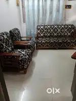 Solid Wood Sofa Set(3seater+2sofa chair) with 4x2ft wood center table