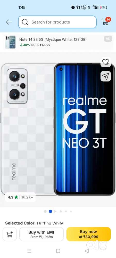 Gt neo 3t realme