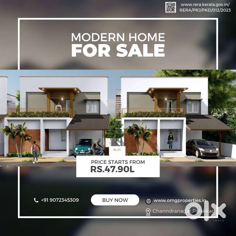 ELEGANT 3 BHK VILLA FOR SALE IN PALAKKAD