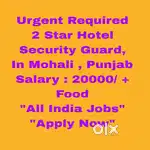 2 Star Hotel Security Guard Job  Mohali, Punjab - All India