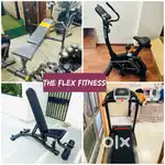 All gym equipments treadmill or exercise cycle
