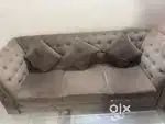 3 seater sofa 1 boss chair sofa with glass coffe table