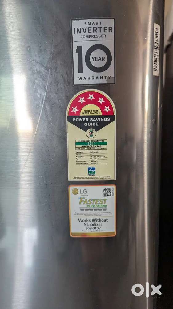 LG 190L 5-Star Single Door Refrigerator – Excellent Condition