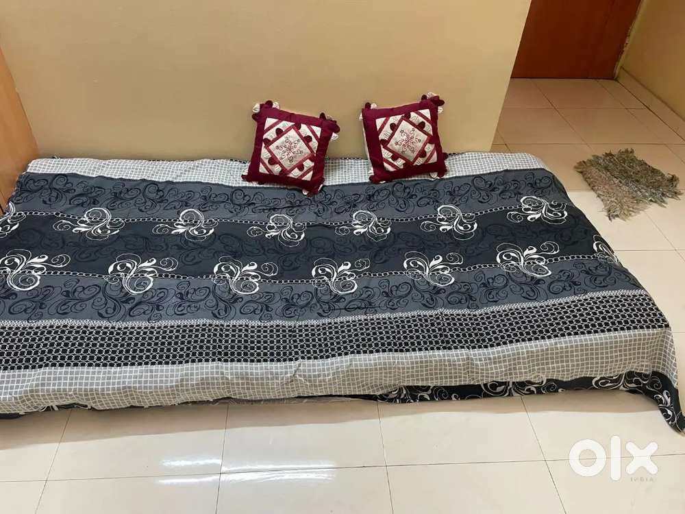 Bed with mattress