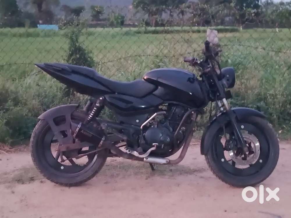 Modified stylish bike with exhaust