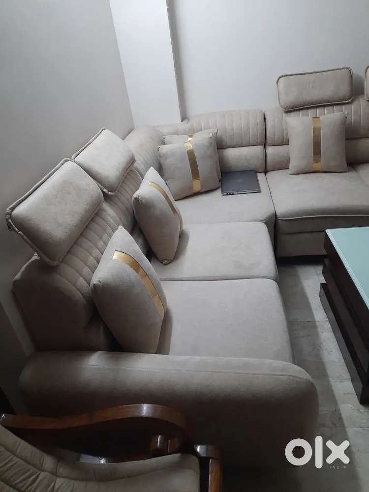 6 Seater L shape Sofa without Table . 1 and half year old.