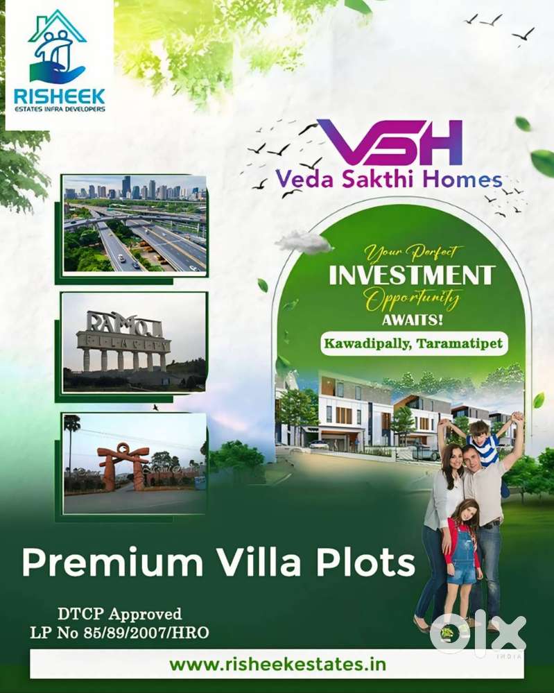 Low Budget  Villa Plots @ 17.5 Lakhs with 100% Loan &  Free Reg