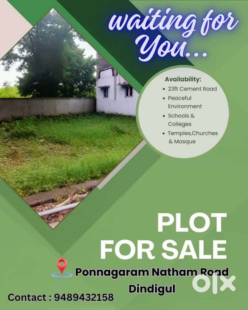 At Natham Road, A Plot for Sale With 23ft Cement Road