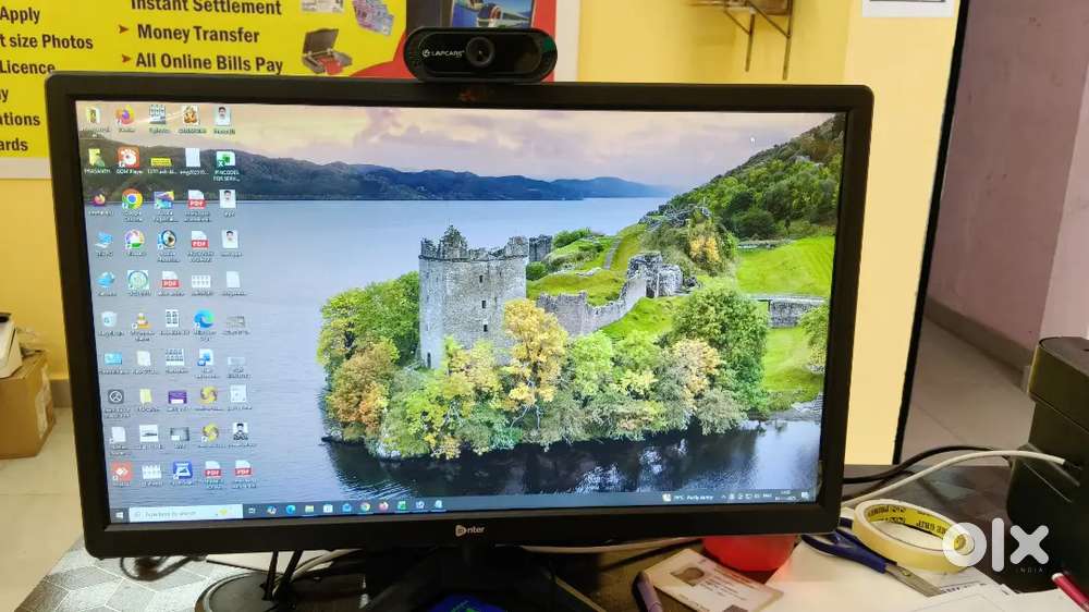 Assembled computer and Epson scanner with printer Xerox