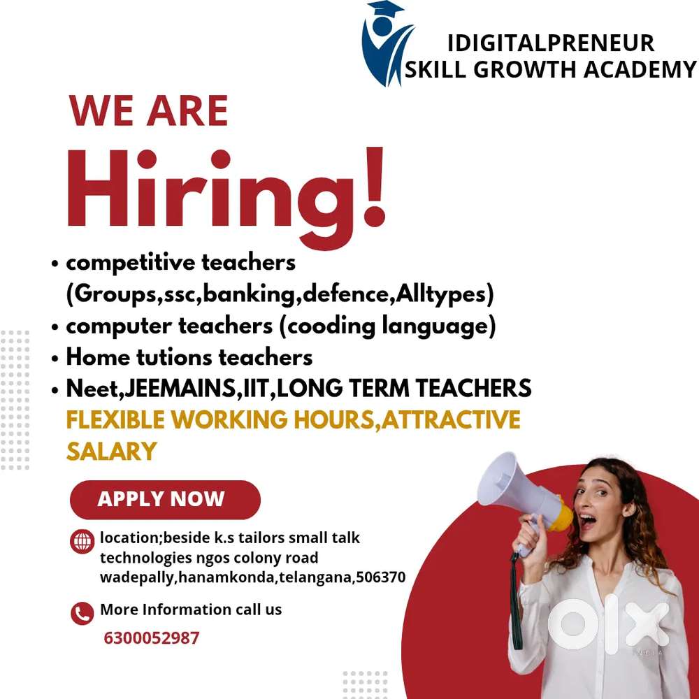 Required teaching staff for coaching academy