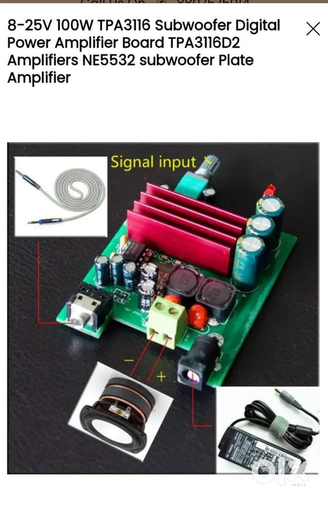 AMPLIFIER BOARD TPA 3116 with 6.5inch BLG Speaker