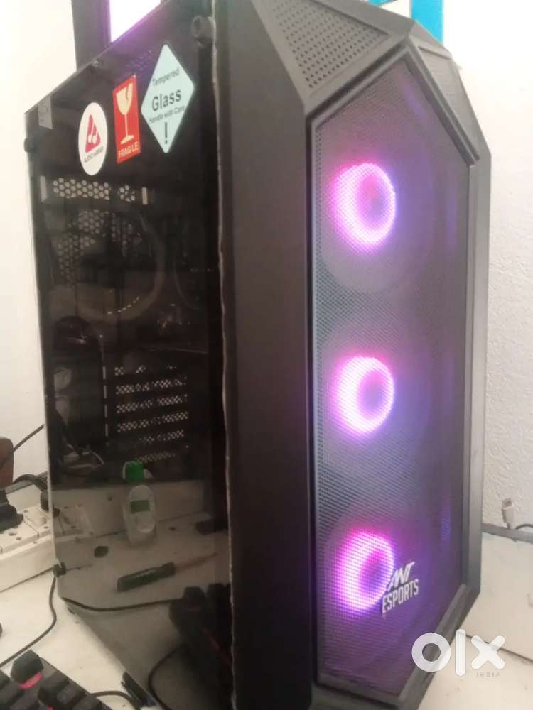 ant esports ice-150tg mesh atx mid tower cabinet black (ice-150tg)