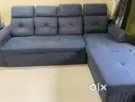 L shape sofa cum bed