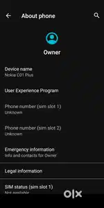 Nokia C1 plus mobile phone for sale(rear camera not working fine)