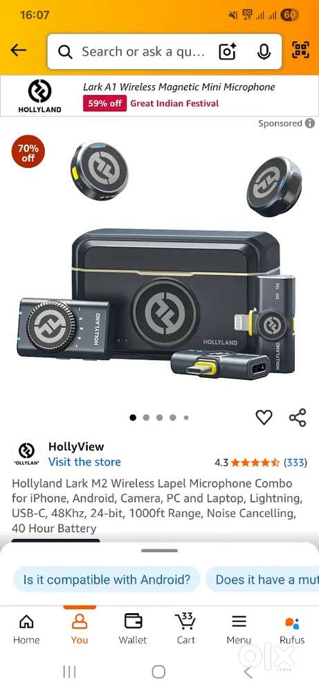 Hollyland lark mark2 mic