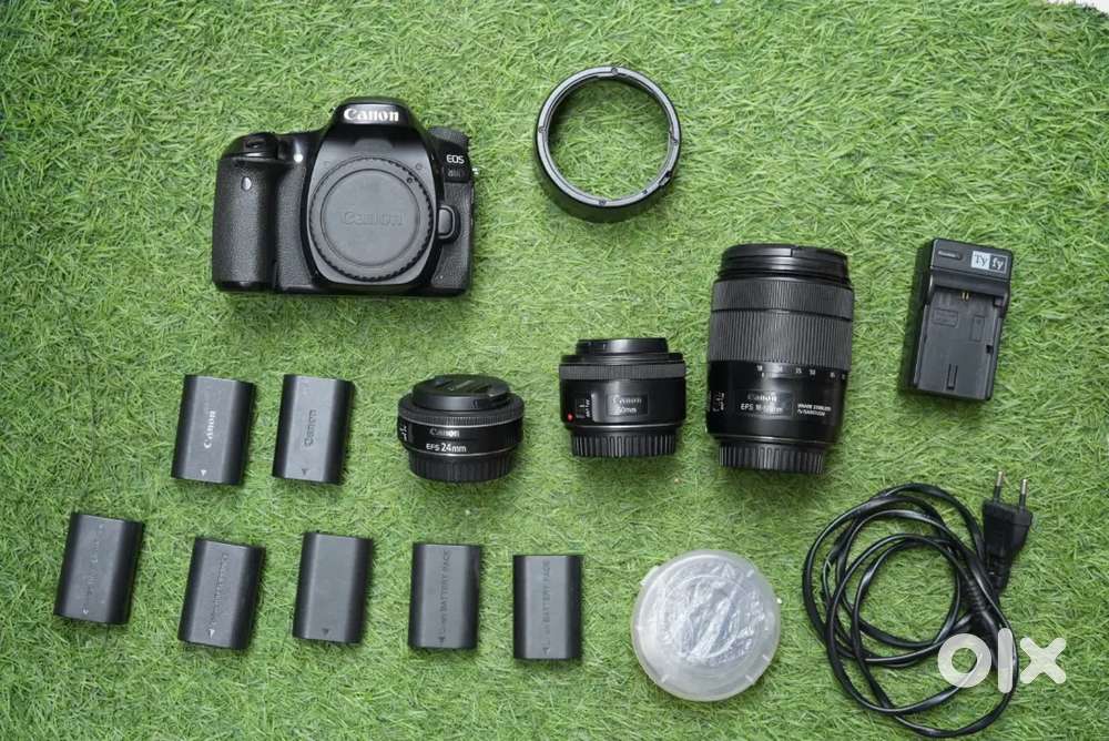 Canon 80d with  3Lens 7Batterys 4Nd filters