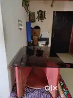 Wooden glartop Teapoy