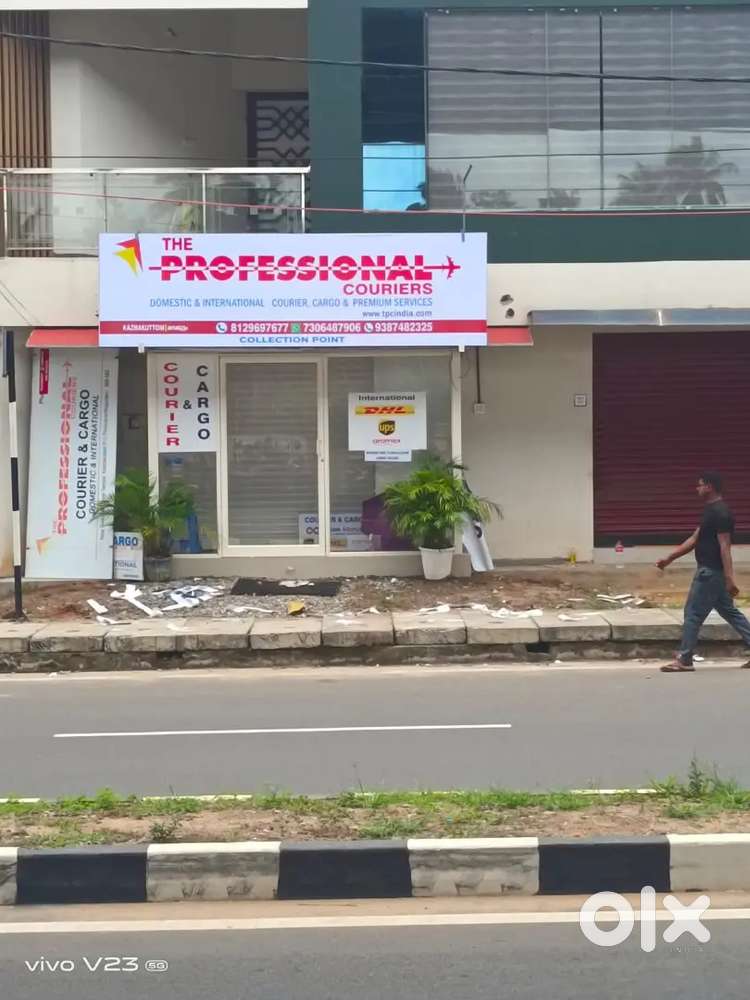 Delivery staff with bike