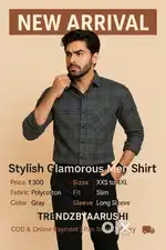 Stylish Men’s Checked Shirt – New Arrival | ₹300 Only | Sizes XXS–4XL